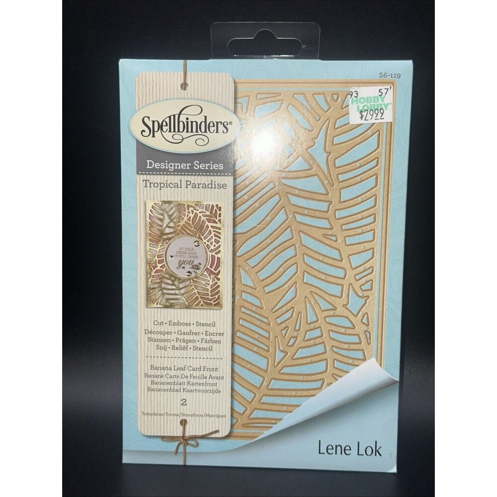 Tropical Paradise Banana Leaf Paper Cutting Dies Spellbinders cover plate fern